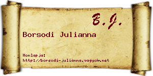 Borsodi Julianna névjegykártya